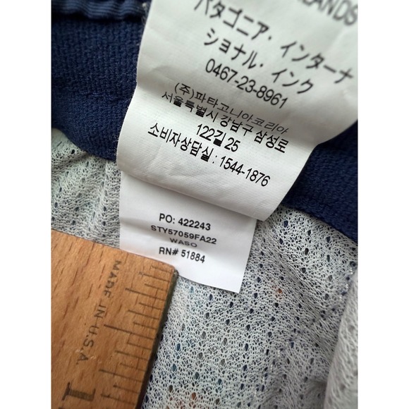 Patagonia Baggies Shorts Womens Blue Geometric Tribal Print Large - Picture 9 of 10